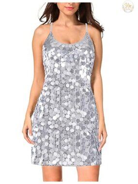 Adjustable Spaghetti Strap Sequin Bodycon Party Mini Dress